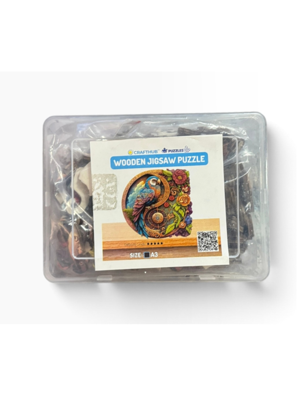 Crafthub Wooden Jigsaw Puzzle Parrot Floral 134 Pieces